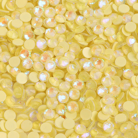 Mocha Yellow Glass FlatBack Luminous Rhinestones For Nail Art WholesaleRhinestone