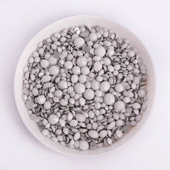 Mixed Sizes Porcelain white Glass FlatBack Rhinestones For Nail Art Silver Back WholesaleRhinestone