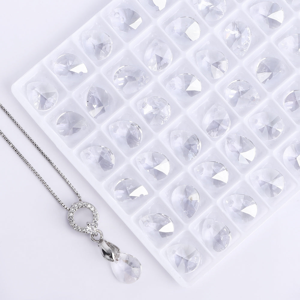 Silver Shade Xilion Mini Pear Costeo de diamantes de imitación de vidrio de alta calidad Imagen secundaria del producto
