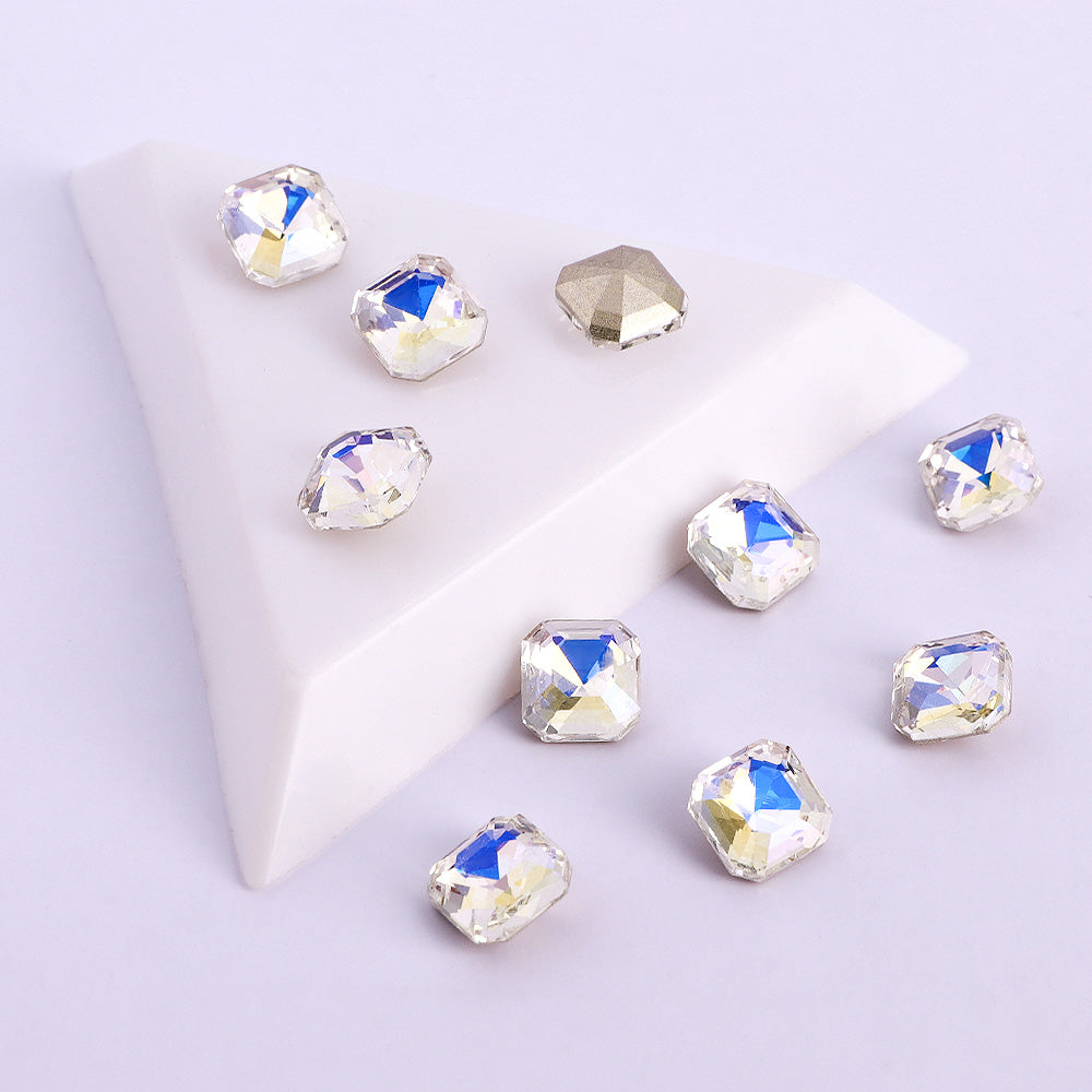 Blue Moonlight Square Octagon Shape Flat Back Fancy Rhinestones WholesaleRhinestone