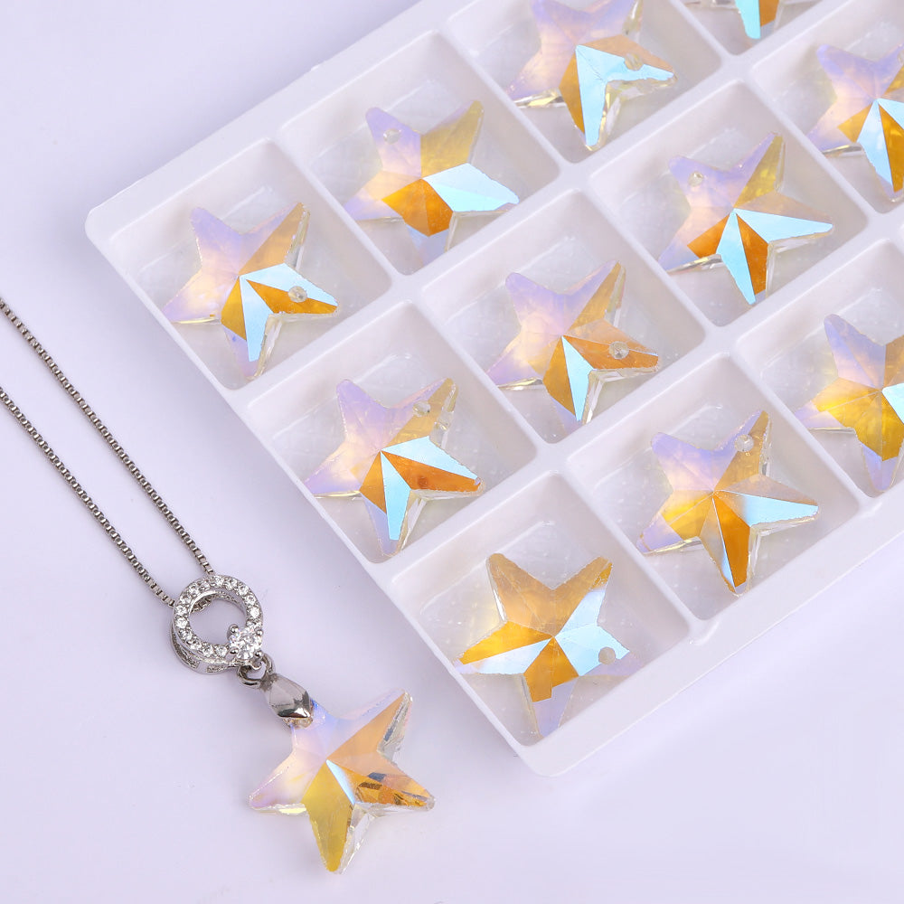 Paradise Shine Star Shape High Quality Glass Rhinestone Pendant Secondary image