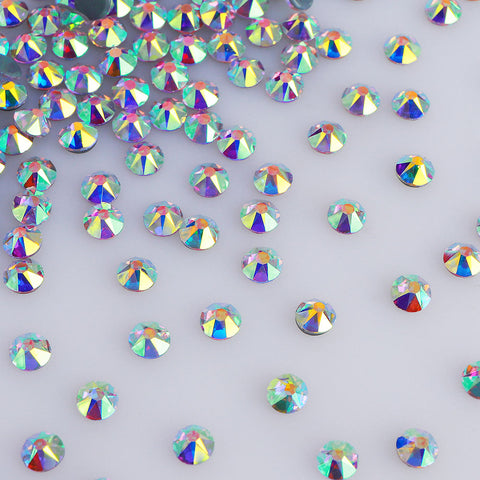 High-Quality Crystal AB Glass HotFix Rhinestones 16 cut facets In Bulk WholesaleRhinestone