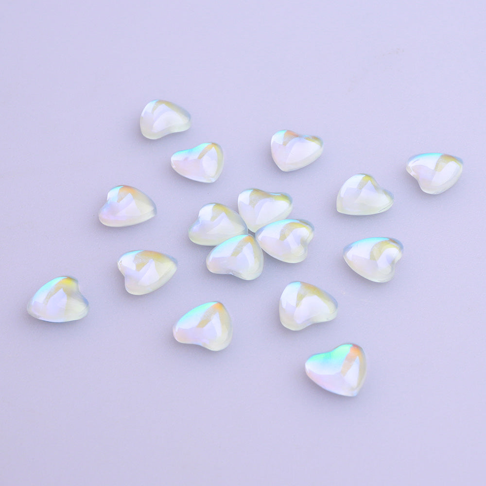 Heart Shape Mocha Light Blue Flat Back Fancy Rhinestones WholesaleRhinestone