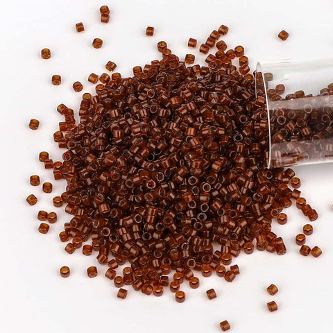 Miyuki Delica Seed Beads 11/0 Dark Topaz Lined Root Beer DB-1392 WholesaleRhinestone