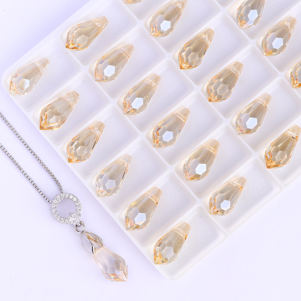 Golden Shadow Classic Drop High Quality Glass Rhinestone Pendant Secondary image