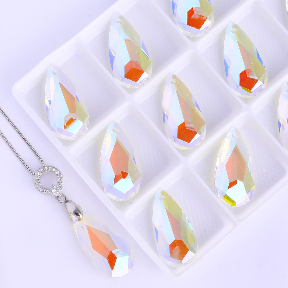 Crystal Shimmer Lágrima Drop Costeo de diez kilómetros de vidrio de alta calidad Imagen secundaria del producto