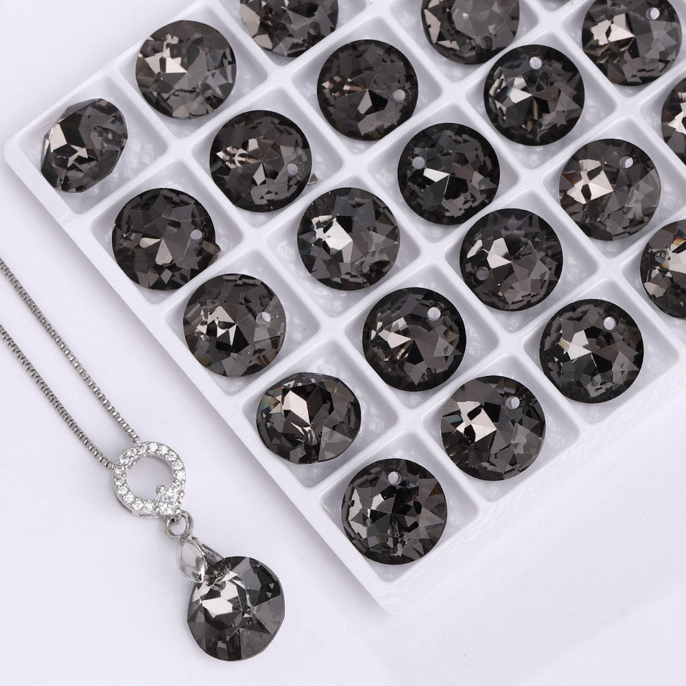 Silver Night Classic Cut High Quality Glass Rhinestone Pendant WholesaleRhinestone