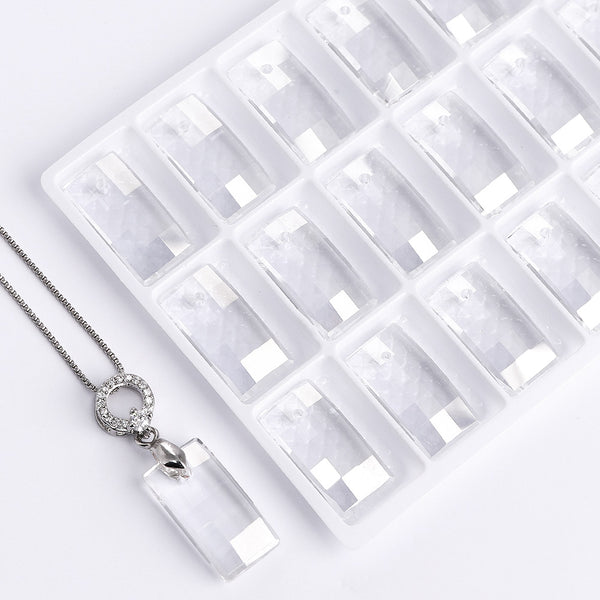 Silver Shade Urban Shape High Quality Glass Rhinestone Pendant WholesaleRhinestone