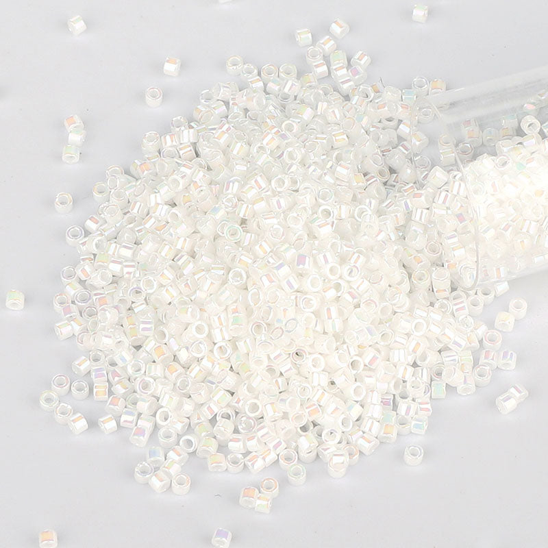 Miyuki Delica Seed Beads 11/0 Opaque White Pearl AB DB-202 WholesaleRhinestone