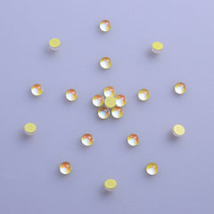 Mocha Yellow Mermaid Tears Glass Half Pearls Rhinestones For Nail Art WholesaleRhinestone