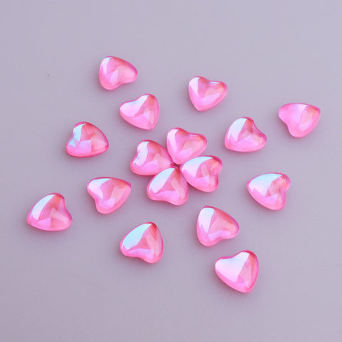 Heart Shape Mocha Pink Flat Back Fancy Rhinestones WholesaleRhinestone