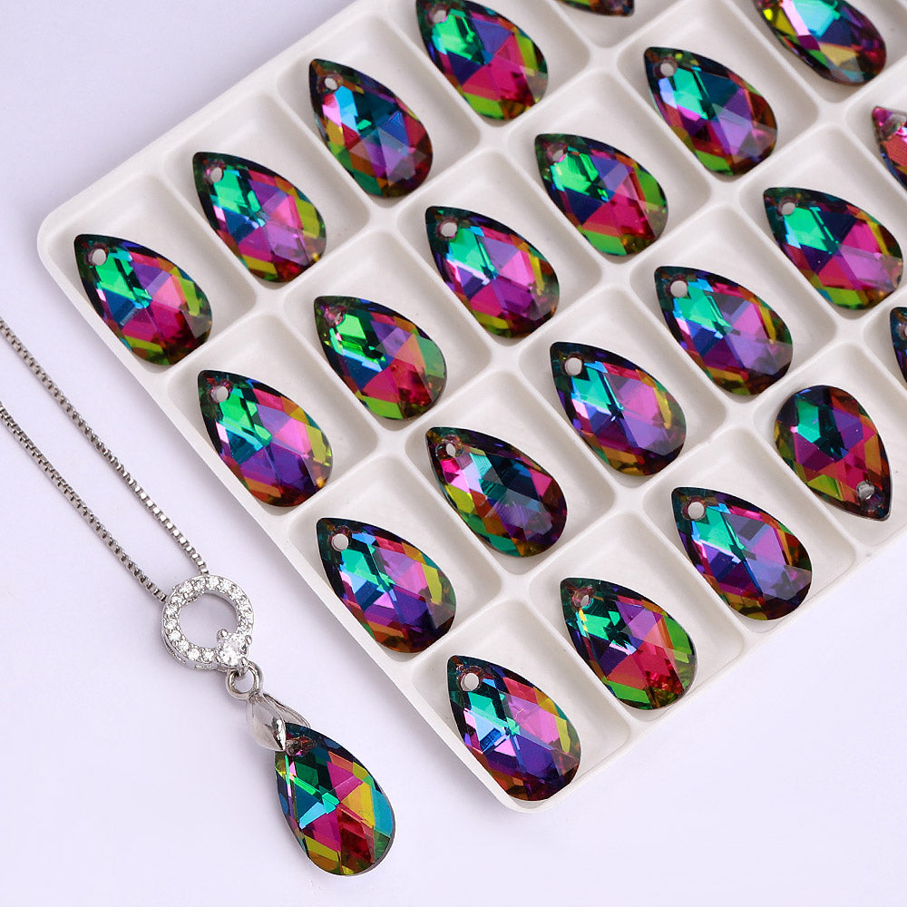 Volcano Pear-shaped High Quality Glass Rhinestone Pendant WholesaleRhinestone