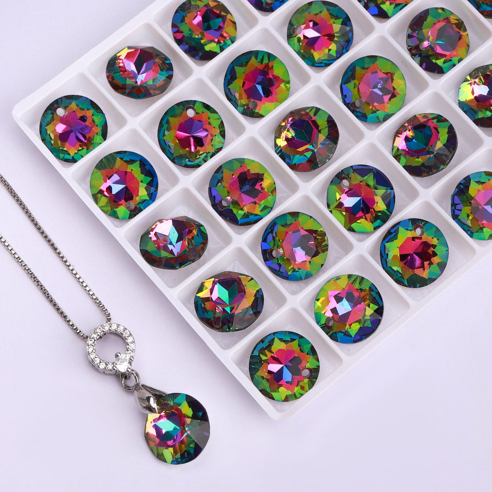 Volcano Classic Cut High Quality Glass Rhinestone Pendant Secondary image