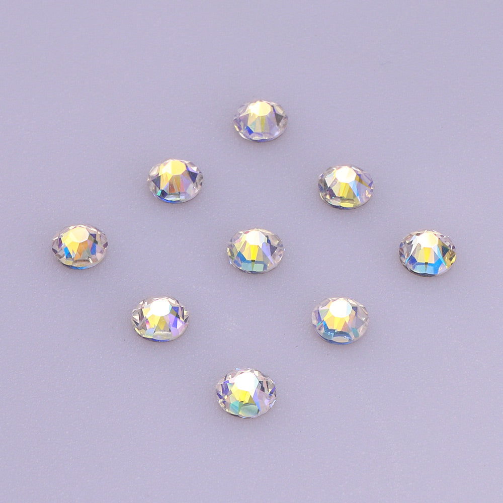 Starry Sky Glass Flat Back Glue-On Rhinestones 16 Cut Facets In Bulk WholesaleRhinestone