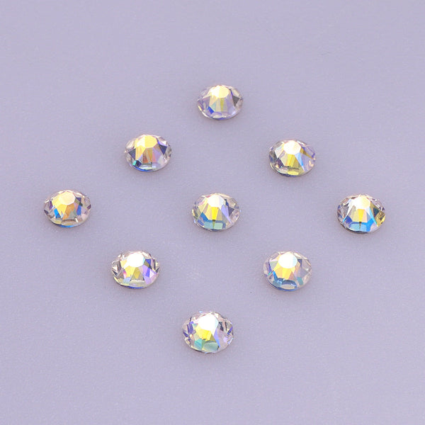 Starry Sky Glass Flat Back Glue-On Rhinestones 16 Cut Facets In Bulk WholesaleRhinestone