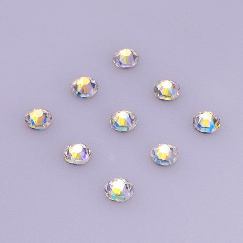 Starry Sky Glass Flat Back Glue-On Rhinestones 16 Cut Facets In Bulk WholesaleRhinestone