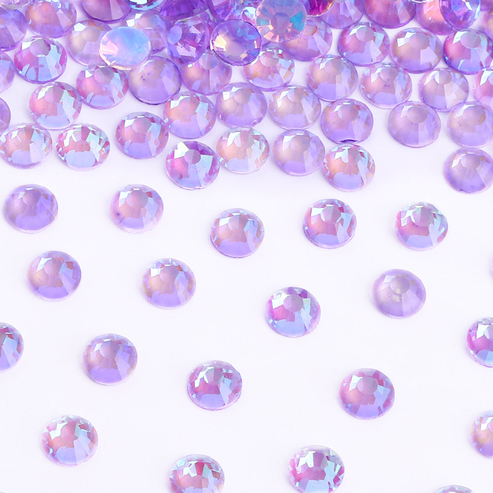 Aurora Light Violet Unfoiled Glass Flat Back Rhinestones WholesaleRhinestone