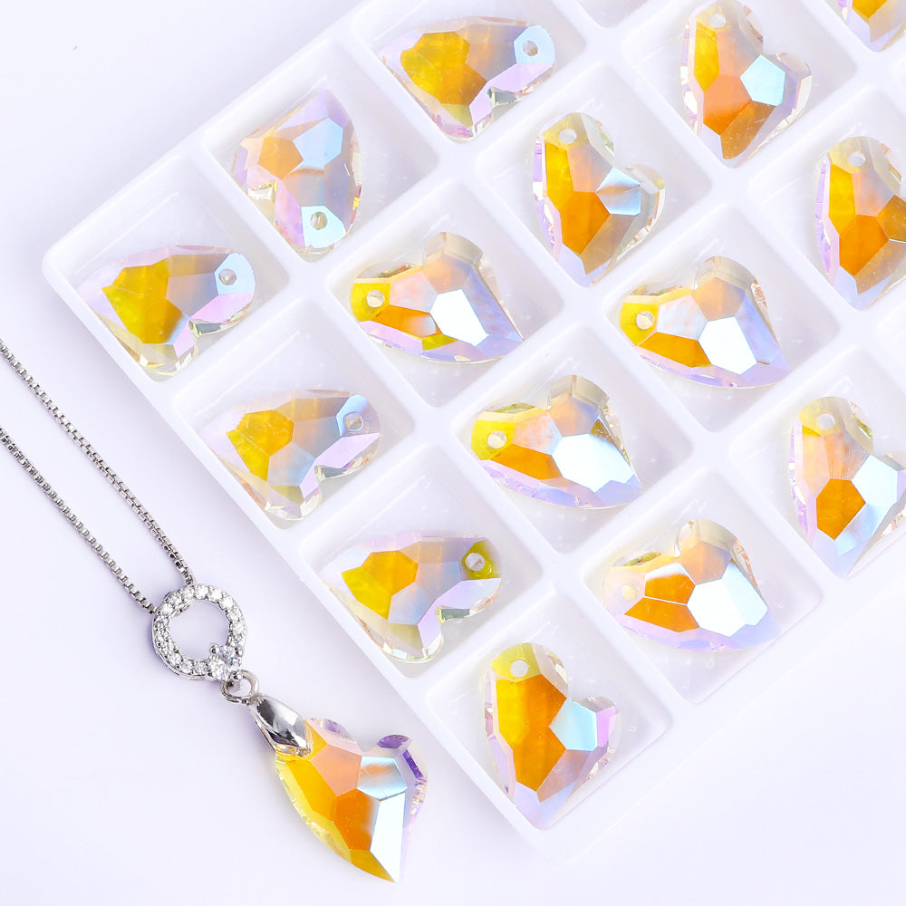 Paradise Shine hengiven 2 U HJERTE HØJ KVALITET GLAS RHINESTONE PENDANT Sekundært billede