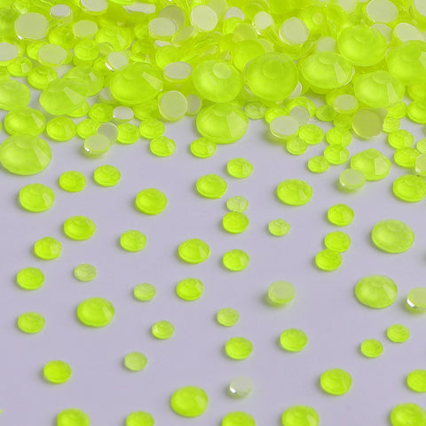 Mixed Sizes Yellow FlatBack Neon Rhinestones For Nail Art WholesaleRhinestone