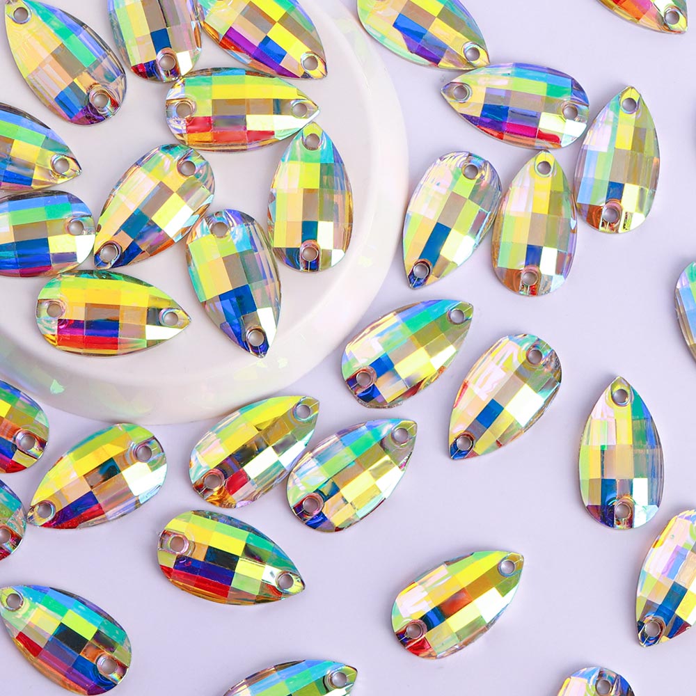 Drop Crystal AB Resin Sew-on Rhinestones For Dance Costume WholesaleRhinestone