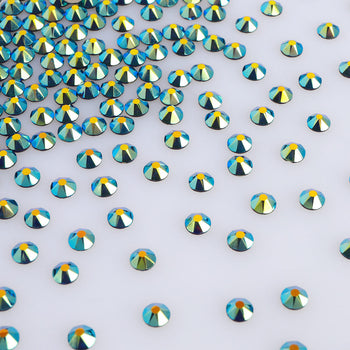 Montana AB Glass Flat Back Glue-On Rhinestones 16 Cut Facets WholesaleRhinestone