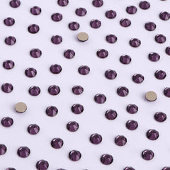 Tanzanite Glass Flat Back Glue-On Rhinestones 16 Cut Facets WholesaleRhinestone