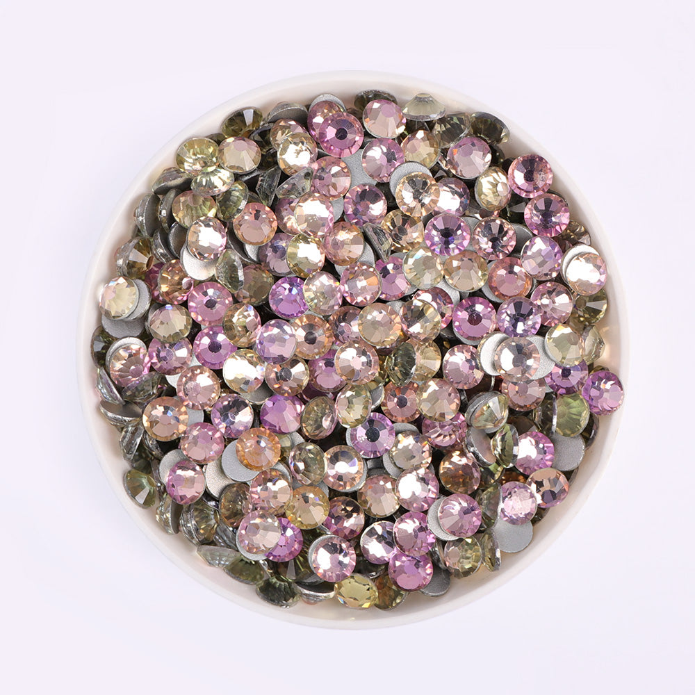 Silke let glas fladback rhinestones sølv tilbage Sekundært billede