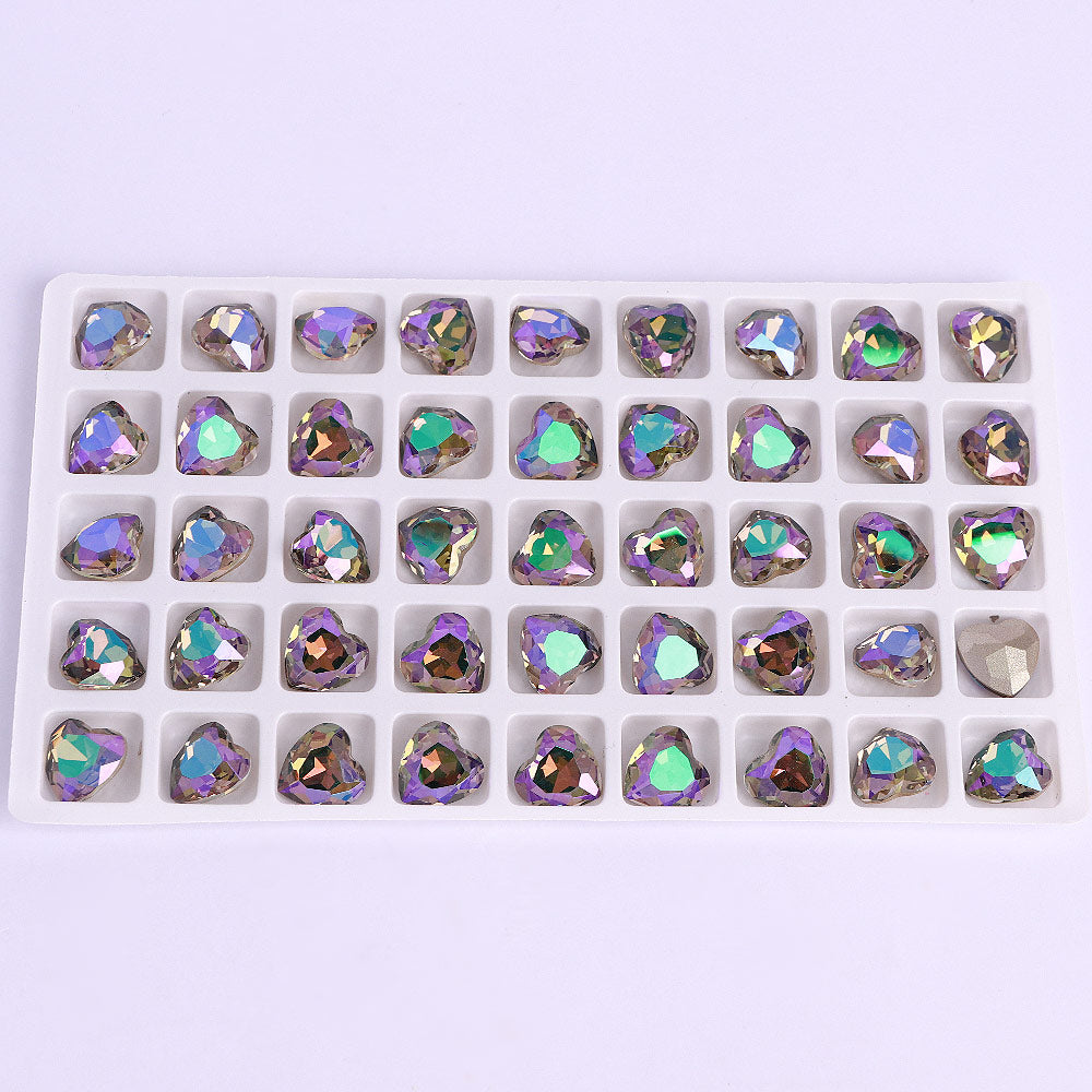 Ghost Light Hart Vorm Hoogwaardige Glas Glas gericht op Fancy Strass Secundaire afbeelding