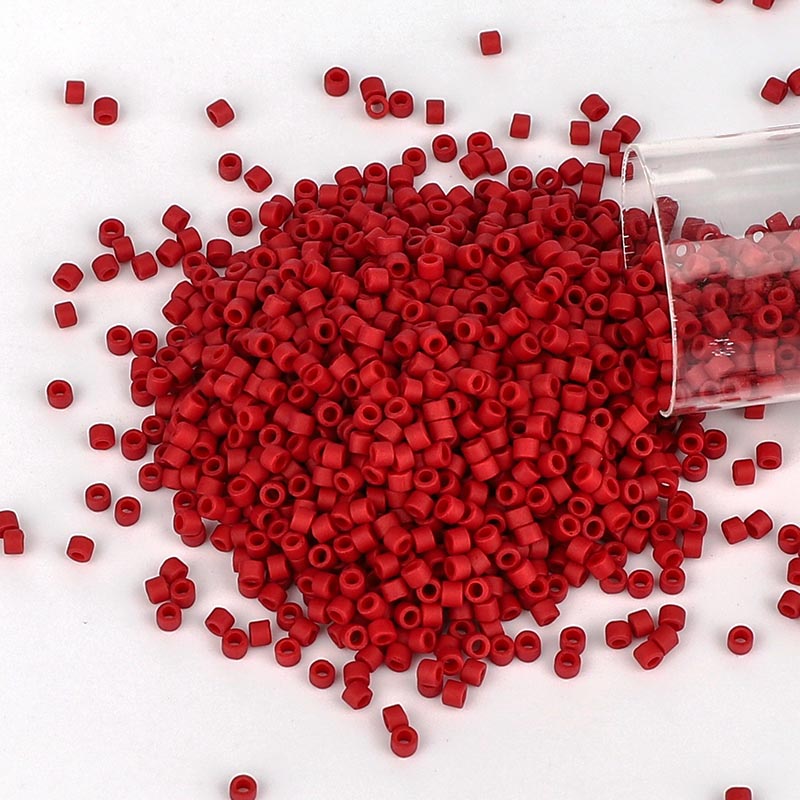 Miyuki Delica Seed Beads 11/0 Opaque Matte Cherry Red DB-796 WholesaleRhinestone