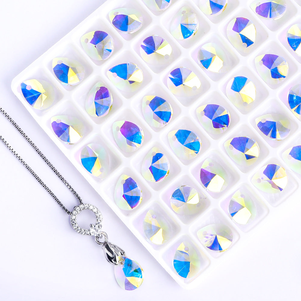 Crystal ab xilion mini pera colgante de diamantes de imitación de vidrio de alta calidad Imagen secundaria del producto