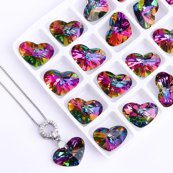 Volcano Truly In Love Heart High Quality Glass Rhinestone Pendant WholesaleRhinestone