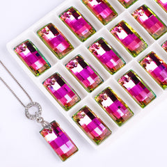 Vitrail Rose Urban Shape High Quality Glass Rhinestone Pendant WholesaleRhinestone