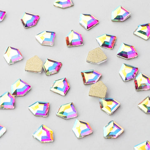 Pentagon Shape Crystal AB Flat Back Fancy Rhinestones WholesaleRhinestone