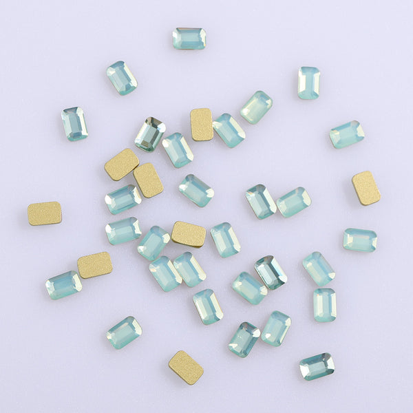 Octagon Shape Green Opal Flat Back Fancy Rhinestones WholesaleRhinestone