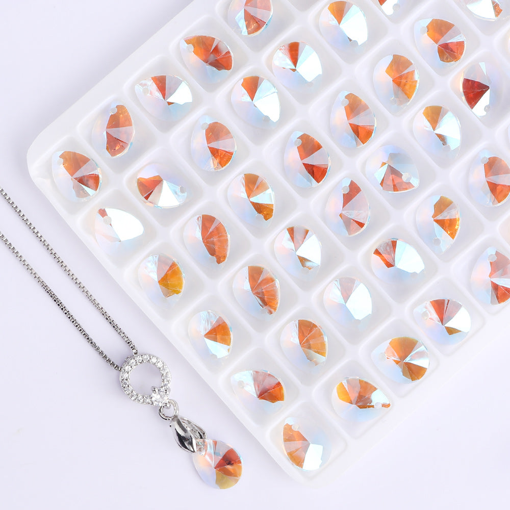 Crystal Shimmer Xilion mini pera colgante de diamantes de imitación de vidrio de alta calidad Imagen secundaria del producto