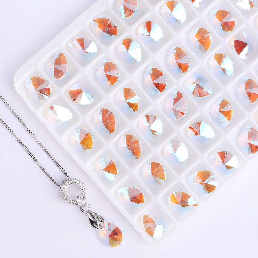 Crystal Shimmer XILION Mini Pear High Quality Glass Rhinestone Pendant WholesaleRhinestone