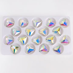 Crystal AB Triangle Shape High Quality Glass Sew-on Rhinestones WholesaleRhinestone