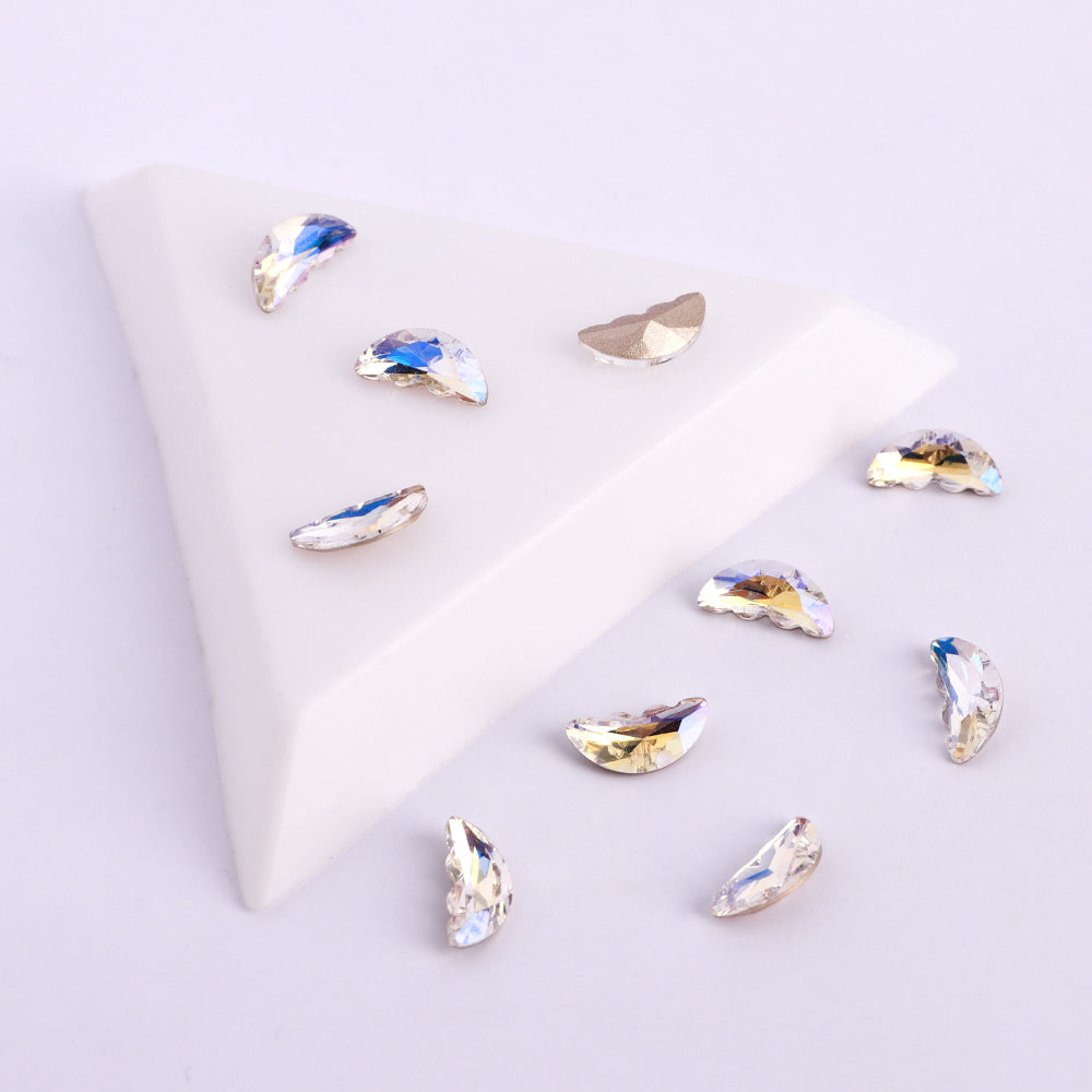 Blue Moonlight Butterfly Shape Pointed Back Fancy Rhinestones WholesaleRhinestone メイン画像