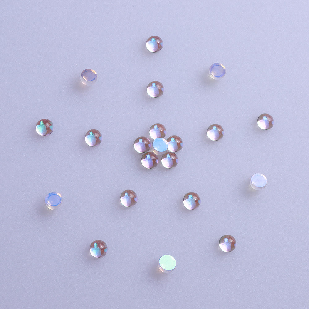 Smoked Topaz Mermaid Tears Glass Half Pearls Rhinestones For Nail Art Secondary image