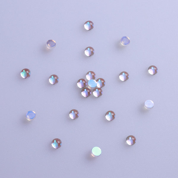 Smoked Topaz Mermaid Tears Glass Half Pearls Rhinestones For Nail Art WholesaleRhinestone