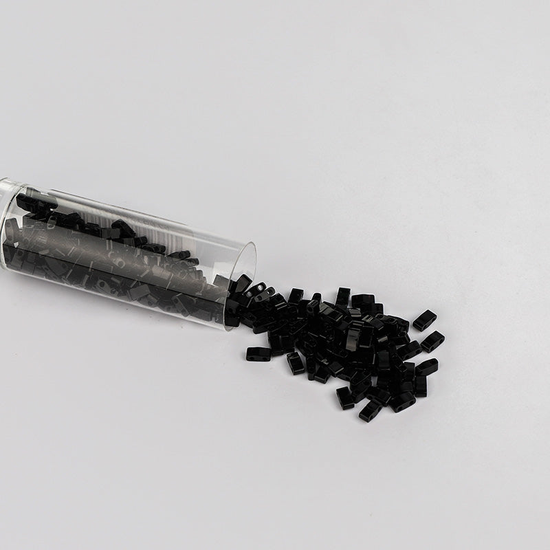 Miyuki Half Tila Glass Seed Beads Opaque Black HTL-401 WholesaleRhinestone