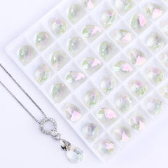 Luminous Green XILION Mini Pear High Quality Glass Rhinestone Pendant WholesaleRhinestone