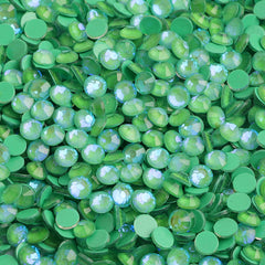 Mocha Green Glass FlatBack Luminous Rhinestones For Nail Art WholesaleRhinestone