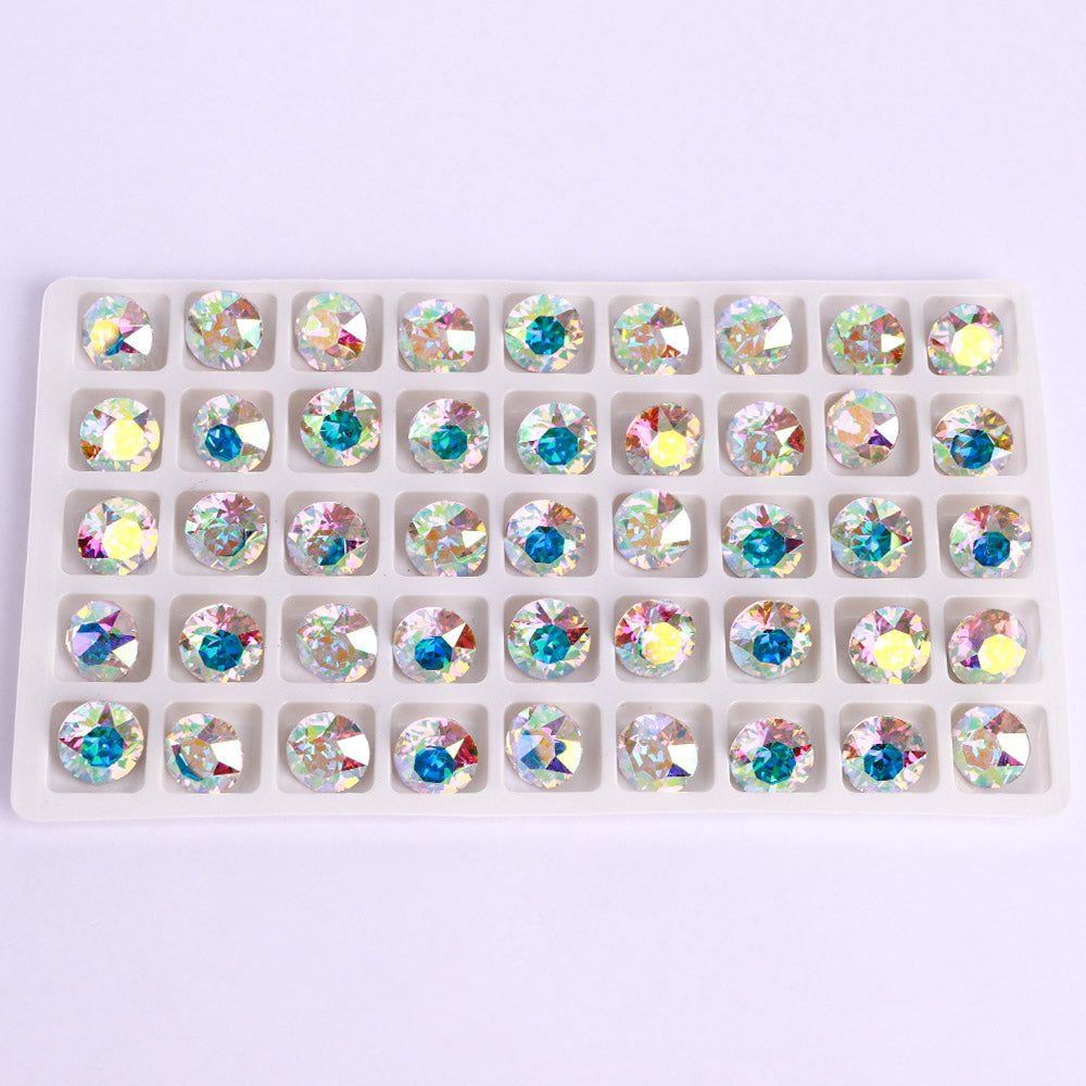 Crystal AB Xirius Chaton Vorm Hoge kwaliteit Glas Glas gericht op Fancy Rhinestones Secundaire afbeelding