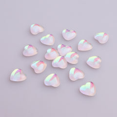 Heart Shape Mocha White Flat Back Fancy Rhinestones WholesaleRhinestone