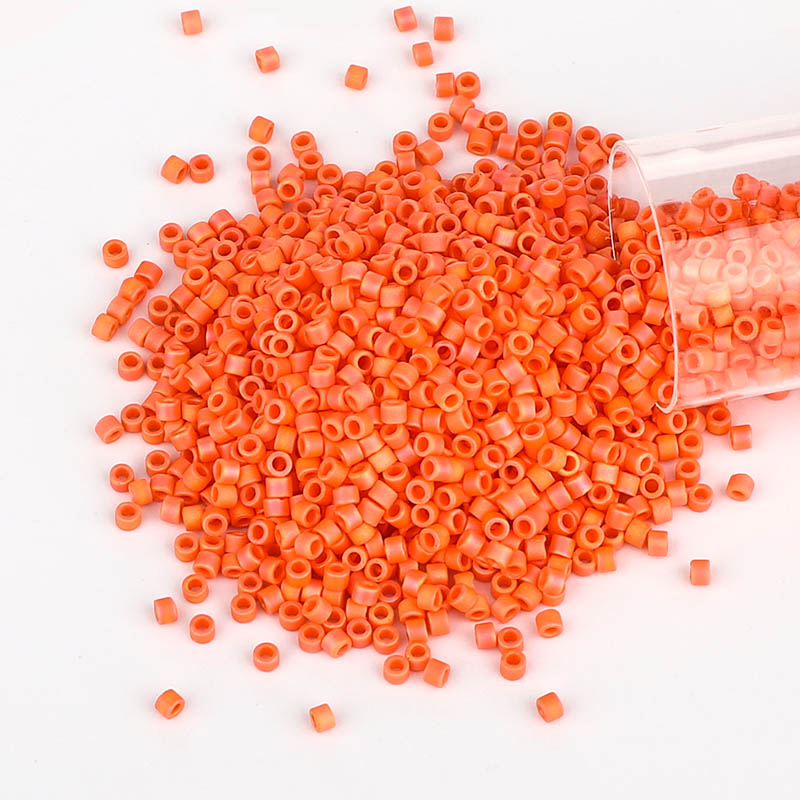 Miyuki Delica Seed Beads 11/0 Matte Opaque Bright Orange AB DB-872 WholesaleRhinestone