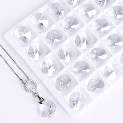 Silver Shade Rivoli High Quality Glass Rhinestone Pendant WholesaleRhinestone