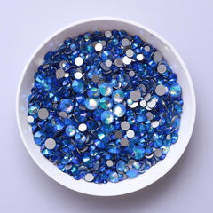 Mixed Sizes Light Blue AB FlatBack Rhinestones For Nail Art Silver Back WholesaleRhinestone