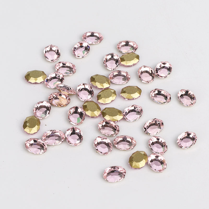 Light Pink Magic Mirror Shape Pointed Back Fancy Rhinestones For Nail Art WholesaleRhinestone メイン画像