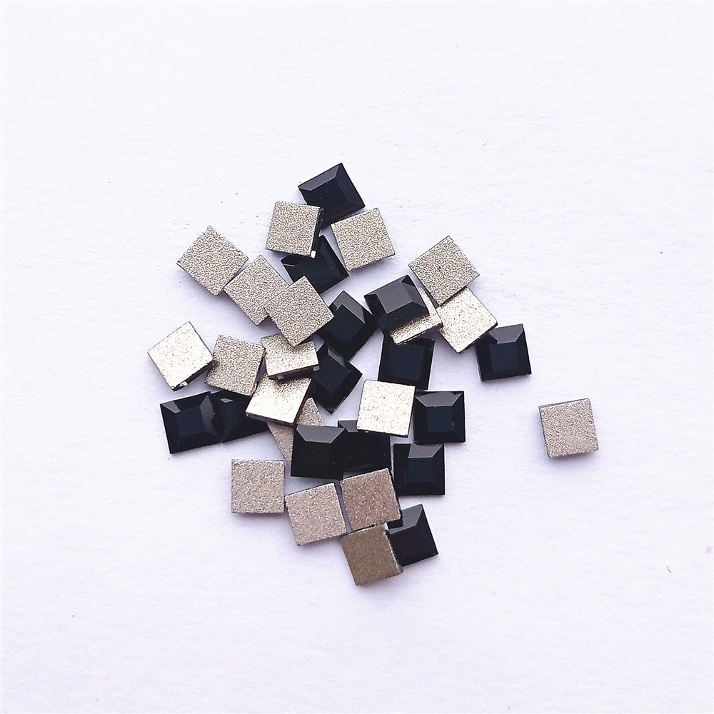 Square Shape Black Flat Back Fancy Rhinestones Secondary image